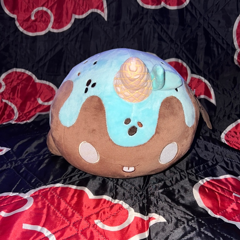 Tasty peach x aurora Narwhal plush